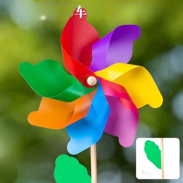 РАЗНОЦВЕТНАЯ МЕЛЬНИЦА, ВЕТРЯНАЯ МЕЛЬНИЦА ДЛЯ ДЕТЕЙ, ДЛЯ ВЕЛОСИПЕДА, ДЛЯ ПРОГУЛКИ В САД, 56 СМ