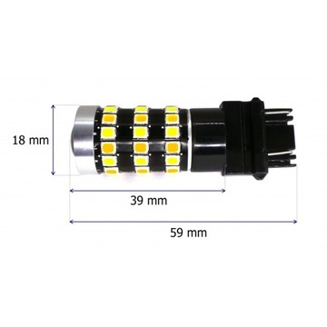 P27/7W LED 3157 12V CANBUS белый и оранжевый