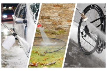 AKUMULATOROWA MYJKA CIŚNIENIOWA OGRODOWA ZESTAW DO MYCIA OKIEN KOSTKI POWER