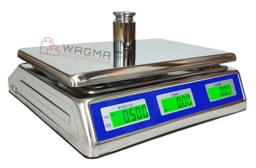 ЭЛЕКТРОННЫЕ ВЕСЫ 40 КГ/1Г РАСЧЕТНЫЙ МАГАЗИН И СКЛАД ИЗ НЕржавеющей СТАЛИ 6В