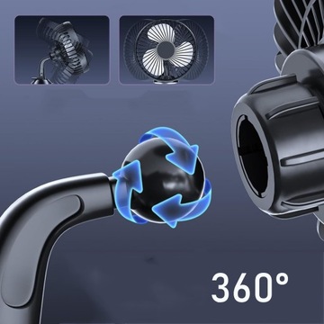 АВТОВЕНТИЛЯТОР С ПРИСОСКОЙ, ПОРТАТИВНЫЙ ВРАЩАЮЩИЙСЯ СТОЛ с USB-портом