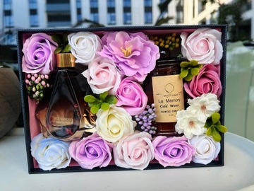 Flowerbox SET Мыло Цветы Розы Цветочная коробка подарочная