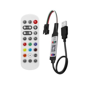 Sterownik Bluetooth Muzyczny Mini do taśm cyfrowych WS2811 WS2812B Pilot
