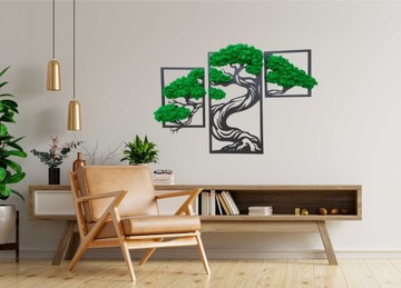 Триптих ДЕРЕВО БОНСАЙ 85см мох УКРАШЕНИЕ МХОМ МХОМ