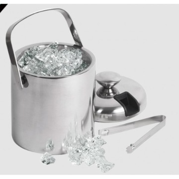 Ведро со льдом с двойными стенами + плоскогубцы