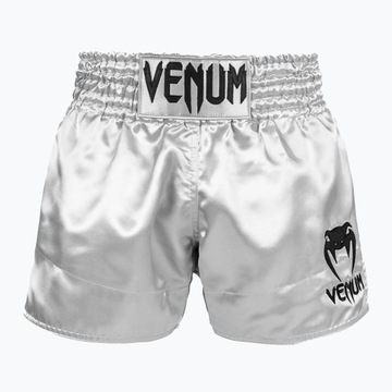 Мужские шорты Venum Classic Muay Thai чёрно-серебристые 03813-451 S