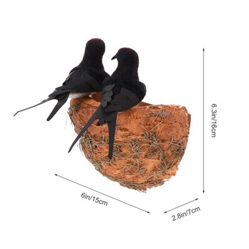 Имитация ласточкиного гнезда, домашний декор, искусственная птица