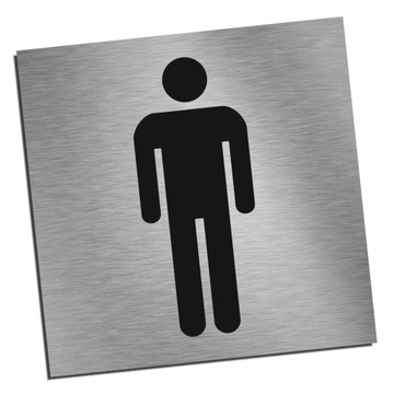 Tabliczka WC toaleta męska piktogram 8x8cm