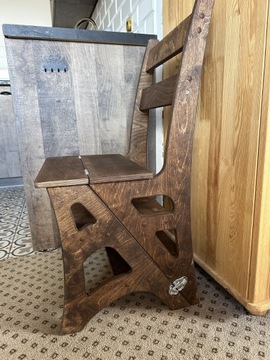 ПОЛКА для цветов косметика СТУЛ ЛЕСТНИЦА 3в1 MODERN ELEGANT коричневый