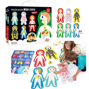 CZUCZU DUUUŻE PUZZLE MOJE CIAŁO +PLAKAT DZIECI 3+