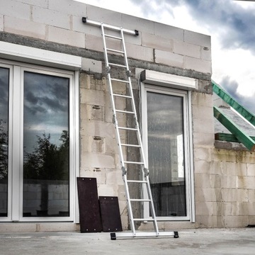 АЛЮМИНИЕВАЯ СОЕДИНЕННАЯ ЛЕСТНИЦА 4x3, РАСШИРЯЕМАЯ НАКЛОННАЯ ПЛАТФОРМА 150 кг