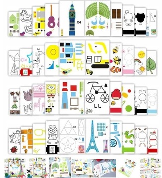 КНИГА С ШАБЛОНАМИ 3D РУЧКИ 40 СТРАНИЦ ШАБЛОНЫ ДЛЯ КОПИРОВАНИЯ