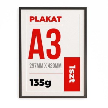 PLAKATY A3 Kreda 135g 1 sztuka