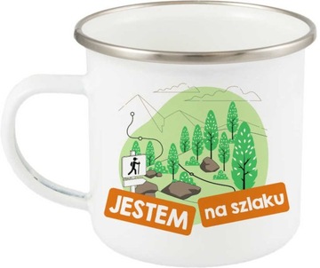 METALOWY KUBEK GARNUSZEK TURYSTYCZNY Jestem na szlaku wzór 04