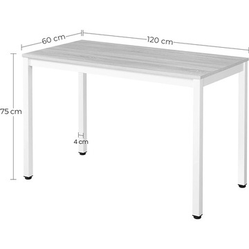 Стол UNO прямоугольный для гостиной, кухни, столовой, 120х60 см