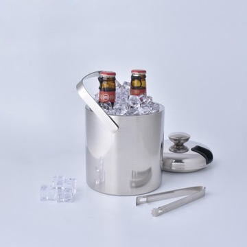 Ведро со льдом с двойными стенами + плоскогубцы