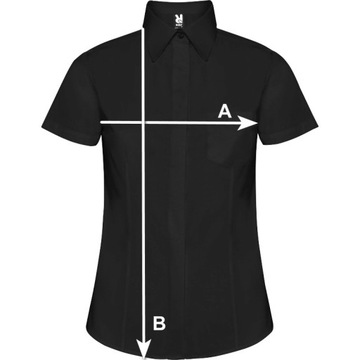 Koszula Damska Krótki Rękaw CZARNA ROLY Sofia CM5061 Horeca Rozmiar: M