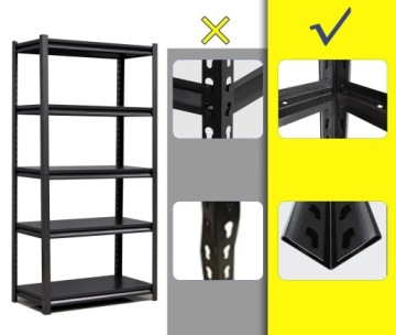 МЕТАЛЛИЧЕСКАЯ ПОЛКА черная складская 200х100х40 для гаража, подвала, офиса ДОДАС