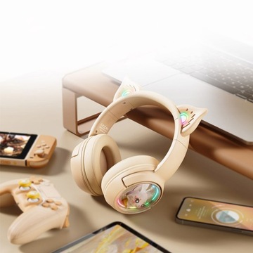 БЕСПРОВОДНЫЕ ИГРОВЫЕ НАУШНИКИ ONIKUMA B5 CAT EARS ON EAR BT 5.2 RGB