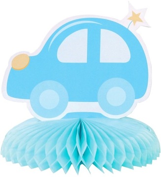 Dekoracja Baby Shower Chłopca na Stół Auto
