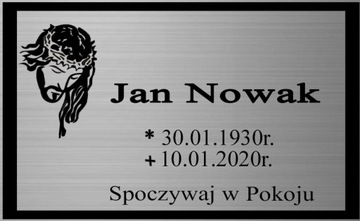 TABLICA NAGROBNA TABLICZKA NA GRÓB GRAWER STAL