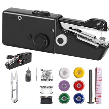 РУЧНАЯ МИНИ-ПОРТАТИВНАЯ ШВЕЙНАЯ МАШИНА + НАБОР ДЛЯ ШВЕЙНОЙ МАШИНЫ