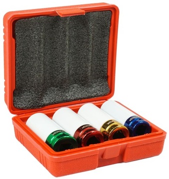 VERKE V86102 УДАРНЫЕ НАСАДКИ 1/2 АЛЮМИНИЕВЫЕ КОЛЕСА НАБОР ИЗ 4 ШТ. 17-22м