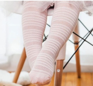 КОЛГОТКИ ХЛОПКОВЫЕ КОЛГОТКИ белые детские 3-12 месяцев на крещение малыша