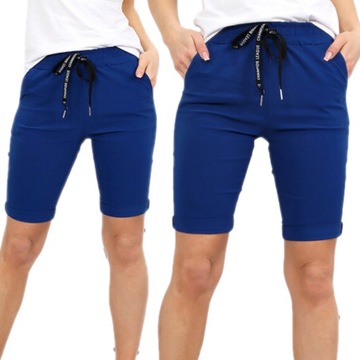 SPODENKI DAMSKIE KRÓTKIE SZORTY WYGODNE SPORT DRES KOBIECE 48 4XL CHABROWE