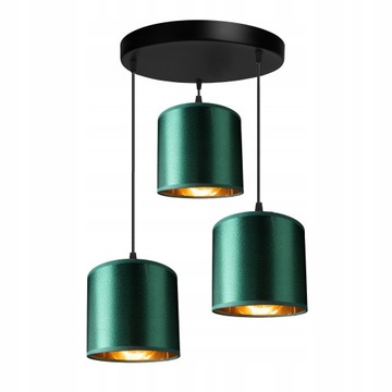 LAMPA PLAFON ruchomy żyrandol sufiowa ABAŻUR złoty