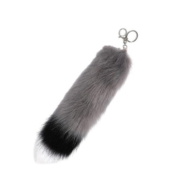 Хвостовый брелок, креативные автомобильные брелки, украшение для женщин, девочек, сумка, серый цвет