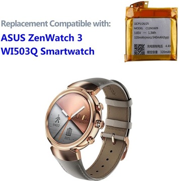 Аккумулятор для смарт-часов ASUS ZenWatch 3 WI503Q C11N1609