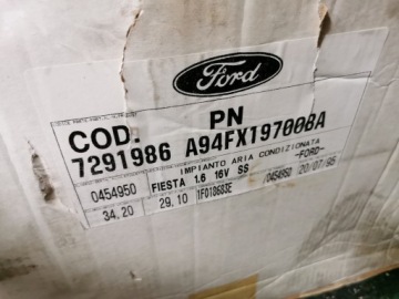 Комплект для кондиционера Ford Fiesta 1.6 16V OE A94FX19700BA 7291986