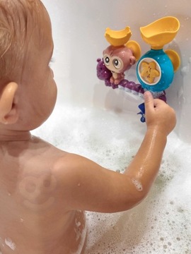НАБОР ИГРУШЕК ДЛЯ ВАННЫ С ВОДОЙ ДЛЯ ВАННЫ Обезьяны + ЧАШКА ДЛЯ ДЕТСКОГО ВУПИ