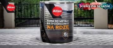 ALTAX FARBA DO METALU NA RDZĘ 0,75L BIAŁY PÓŁMAT