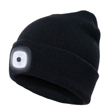 Czapka zimowa z lampką LED PLATINET PBL106G CZARNA