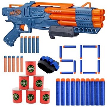 NERF SHOTGUN RANGER ELITE 2 0 KARABIN 50x STRZAŁKI MAGAZYNEK BECZKI ZESTAW