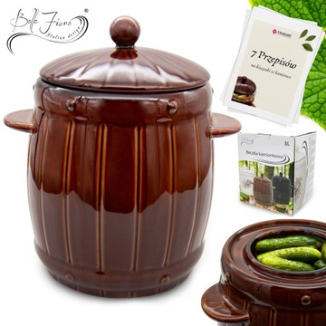 Beczka KAMIONKOWA 3L kamionka DO KISZENIA ogórki kapusta kiszonki + GRATIS