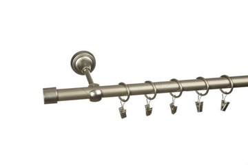 Karnisz pojedynczy metalowy 19mm / 140 cm satyna wzory