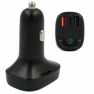 FM-АУДИОПЕРЕДАТЧИК С ЗАРЯДНЫМ УСТРОЙСТВОМ USB-C QC4.0 PD ROCK B301