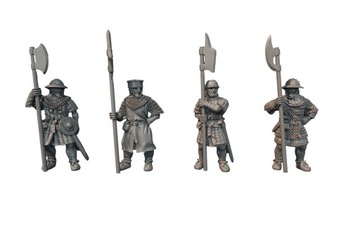 13th Century Billmen at Rest - 4x