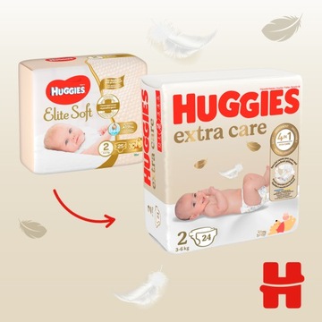 Подгузники для новорожденных подгузники mini HUGGIES Extra Care 2 (3-6кг) 24 шт