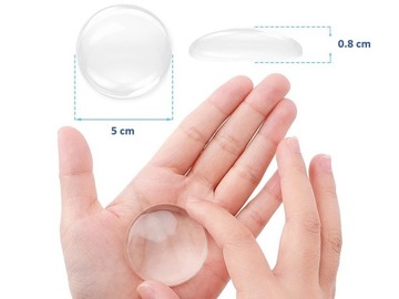 РУЧКА ДВЕРНАЯ РУЧКА БАМПЕР, САМОКЛЕЯЩАЯСЯ ДЛЯ СТЕН, ПРОЗРАЧНЫЙ СТОП-СТОП 50мм x1