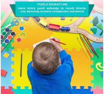 PUZZLE PIANKOWE KOLOROWE MATA EDUKACYJNA MIĘKKIE PUZZLE GRUBE PUZZLE JAKOŚĆ