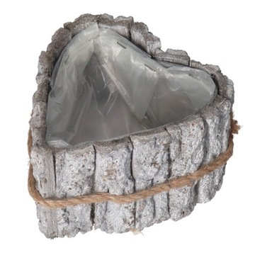 DONICZKA OSŁONKA DREWNIANA KORA KORYTKO SERCE