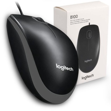 SOLIDNA MYSZ LOGITECH B100 USB OPTYCZNA PC Laptop