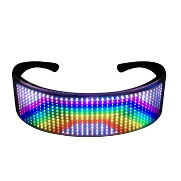 OKULARY LED BLUETOOTH KOLOROWE ŚWIATŁO DLA PARTY