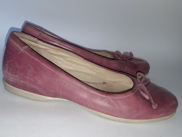 КОЖАНЫЕ БАЛЕРИНЫ ECCO, РАЗМЕРЫ 39-26 СМ