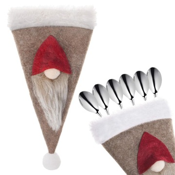 ЧЕХОЛ ДЛЯ СТОЛОВЫХ ПРИБОРОВ И ДЕКОР БУТЫЛОК 2 шт ГНОМ ГНОК