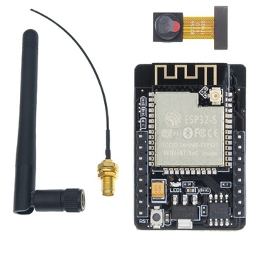 НАБОР ESP32-CAM С КАМЕРОЙ, АНТЕННОЙ И ПРОГРАММАТОРОМ + USB-КАБЕЛЬ ДЛИНОЙ 0,25 М